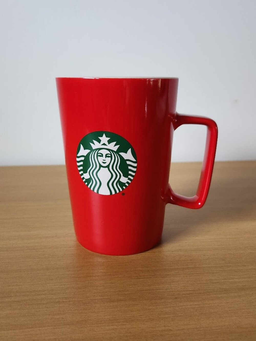 Starbucks 2021 Christmas Coffee Mug Large 14 oz Red with Green Mermaid